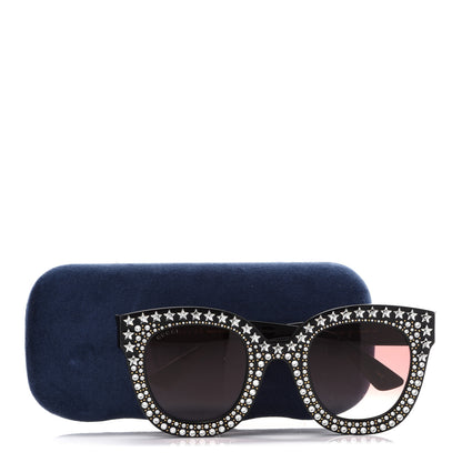 Gucci Acetate Stars Cat Eye Sunglasses GG0116S Black 8 of 8