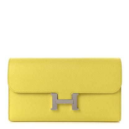 Hermes Epsom Constance Long Wallet Lime 1 of 7