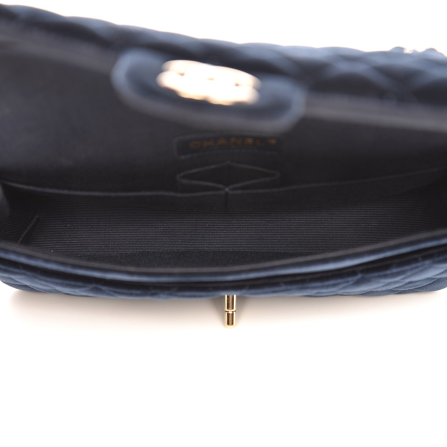 Chanel Velvet Quilted Medium Double Flap Blue 6 of 9