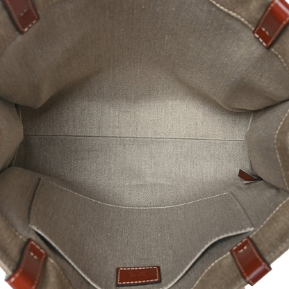 Chloe Cotton Calfskin Medium Woody Ribbon Tote White Brown 5 of 8