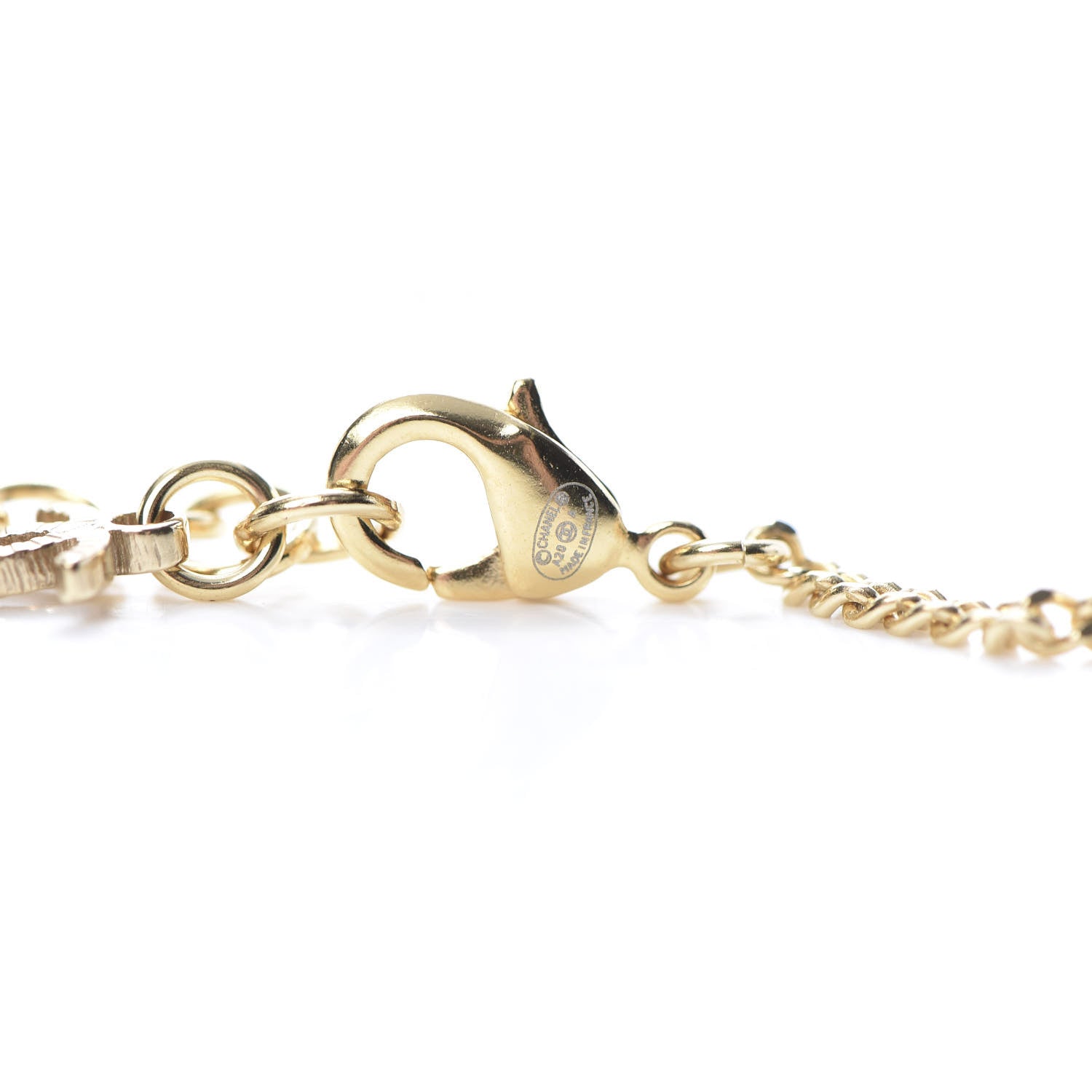 Chanel Crystal Pearl Perfume Bottle CC Necklace Black Gold 4 of 6