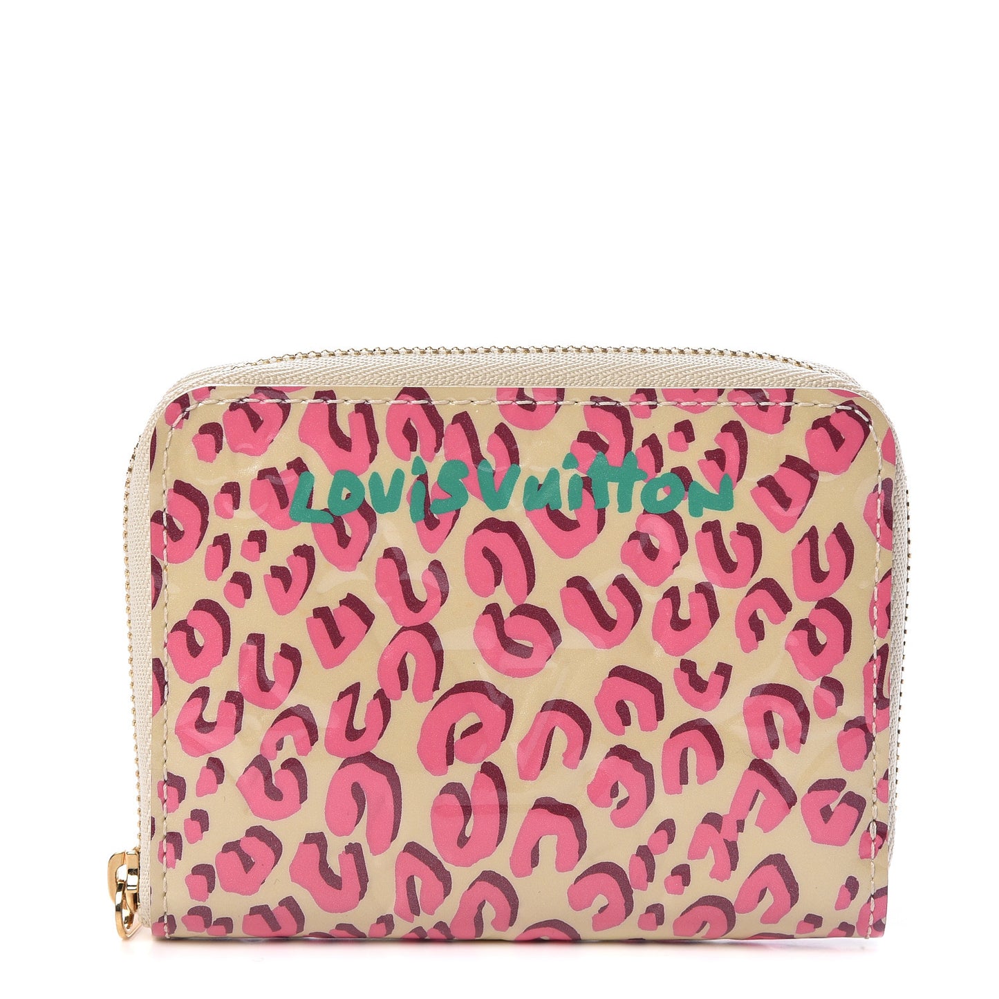 Vernis Leopard Zippy Coin Purse Blanc Corail
