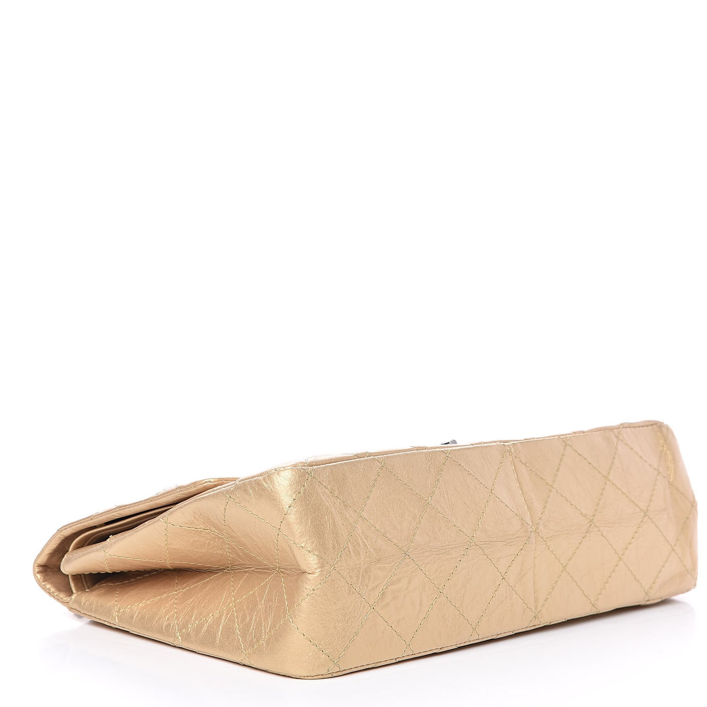 Metallic Aged Calfskin Quilted 2.55 Reissue 227 Flap Gold
