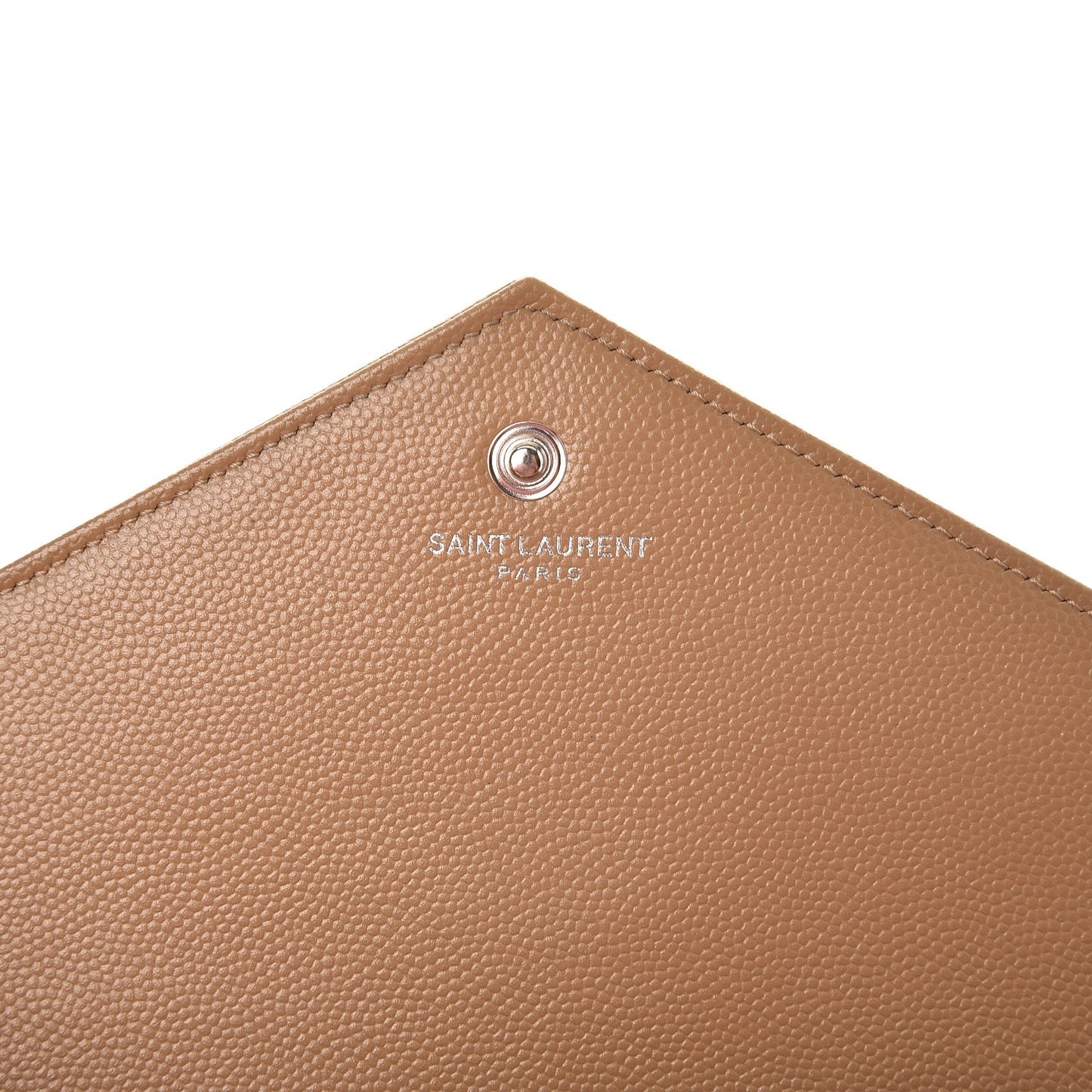 Grain De Poudre Matelasse Chevron Monogram Chain Wallet Deep Beige