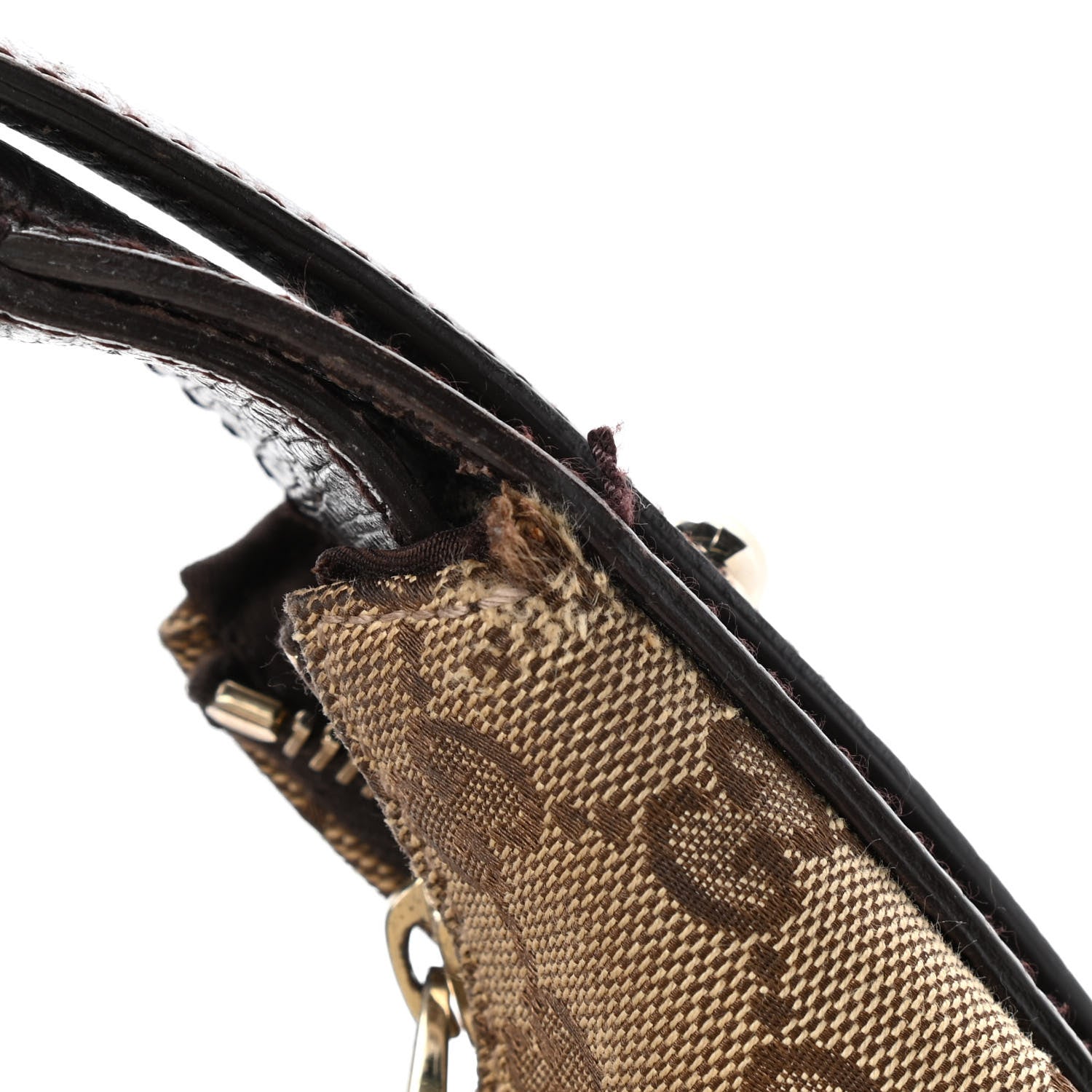 Gucci Monogram Medium Horsebit Chain Hobo Dark Brown 5 of 5