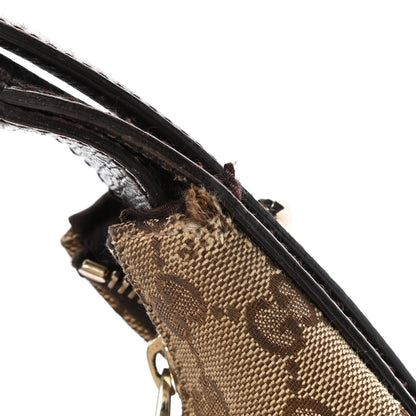 Gucci Monogram Medium Horsebit Chain Hobo Dark Brown 5 of 5