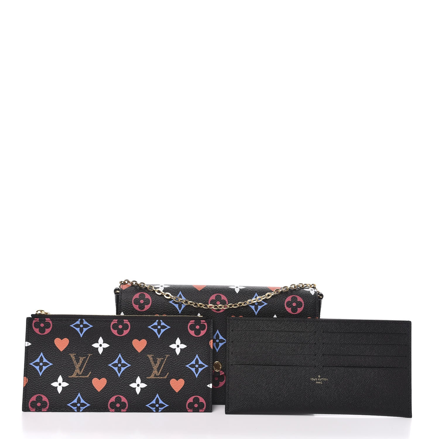 Louis Vuitton Game On Felicie Chain Wallet Black 10 of 10