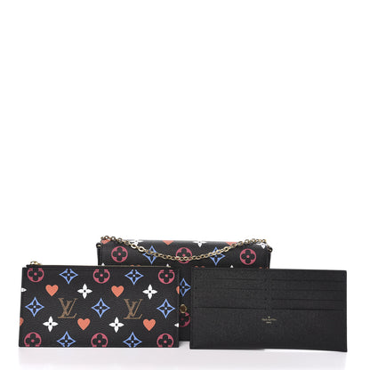 Louis Vuitton Game On Felicie Chain Wallet Black 10 of 10