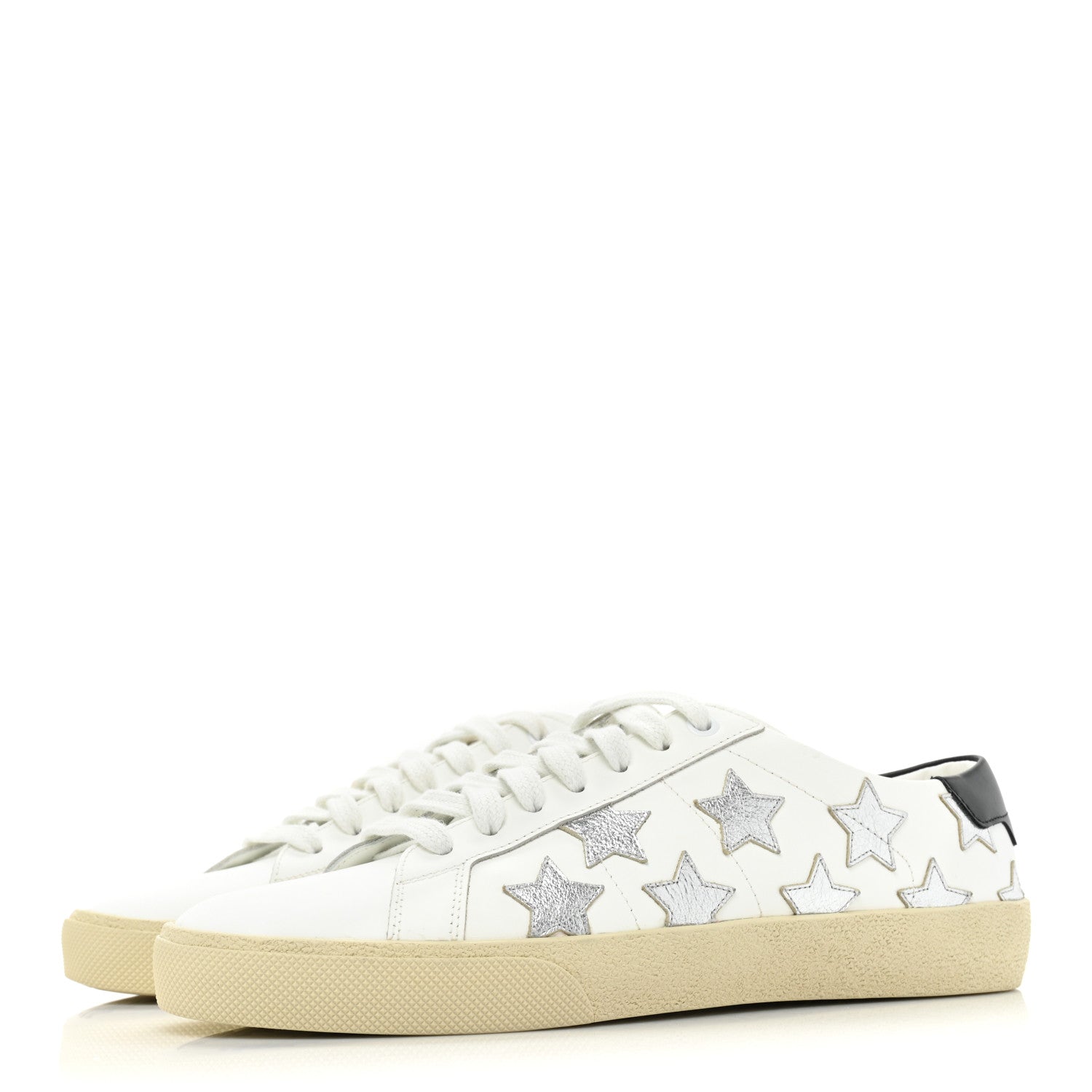 Saint Laurent Nappa Star Court Sneakers 39 Off White 3 of 10