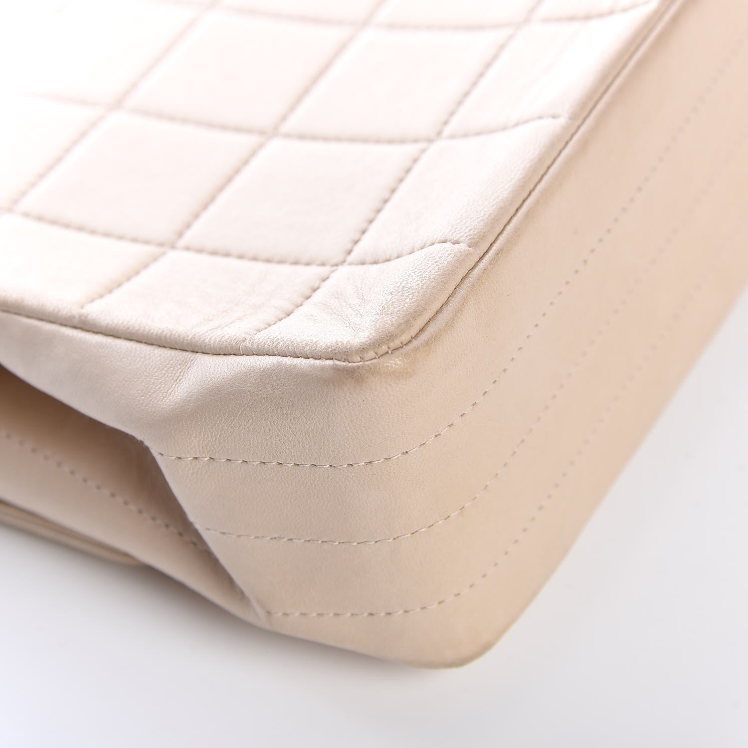 Chanel Lambskin Quilted Crystal Chocolate Bar Charm Flap Beige 13 of 32