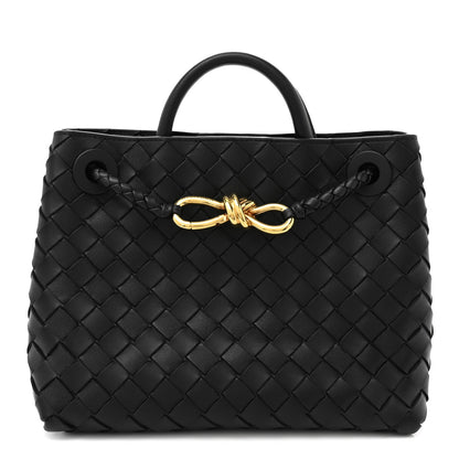 Bottega Veneta Nappa Intrecciato Small Andiamo Shoulder Bag Black 1 of 9
