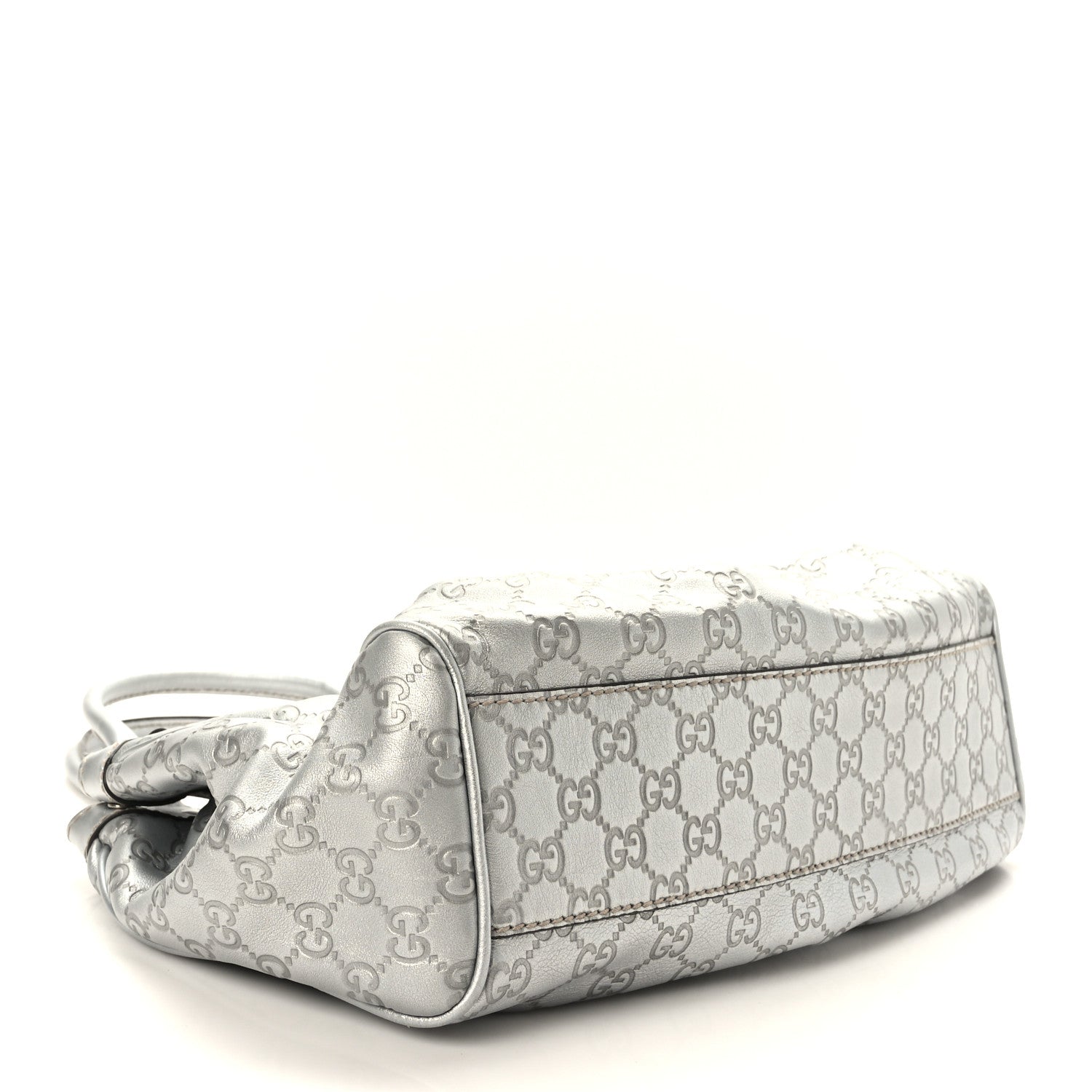 Gucci Metallic Guccissima Medium Sukey Tote Silver 4 of 9