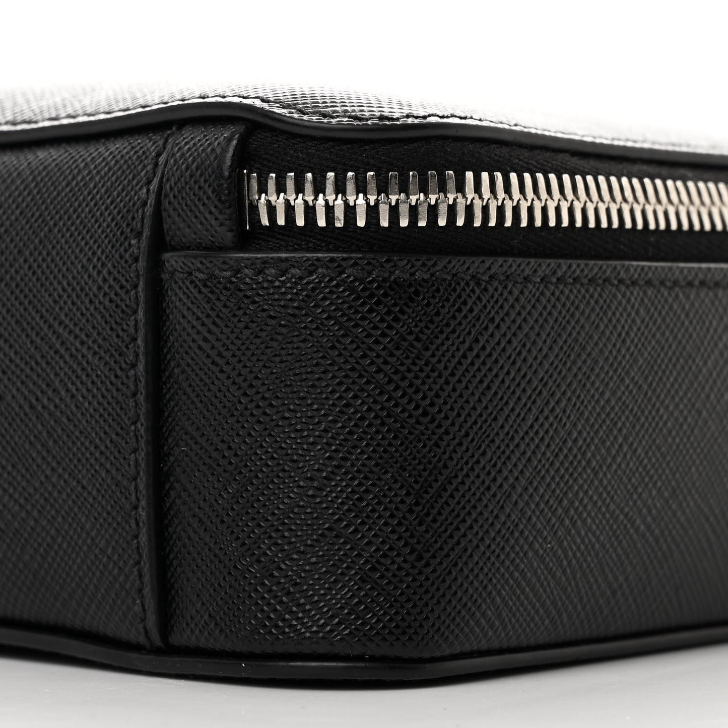Saffiano Travel Medium Brique Crossbody Bag Black