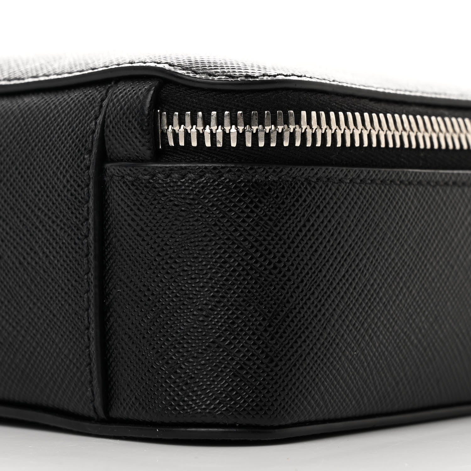 Prada Saffiano Travel Medium Brique Crossbody Bag Black 10 of 10