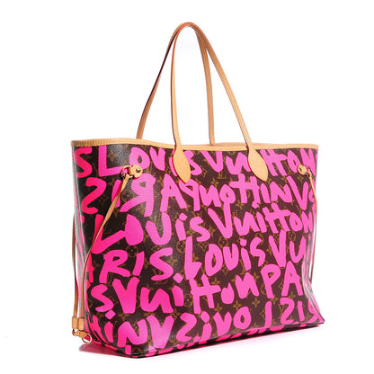 Louis Vuitton Monogram Graffiti Neverfull GM Fuchsia 3 of 7