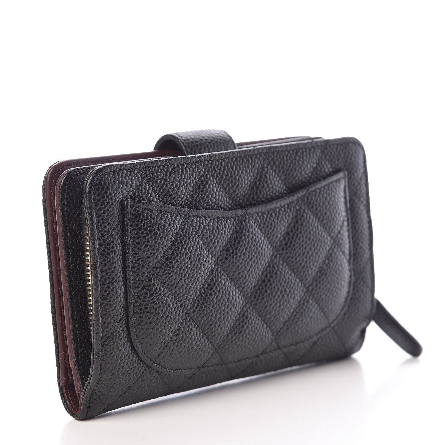 Chanel Caviar Quilted Zipped Pocket Wallet Black 3 of 10