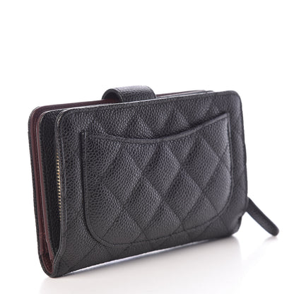 Chanel Caviar Quilted Zipped Pocket Wallet Black 3 of 10