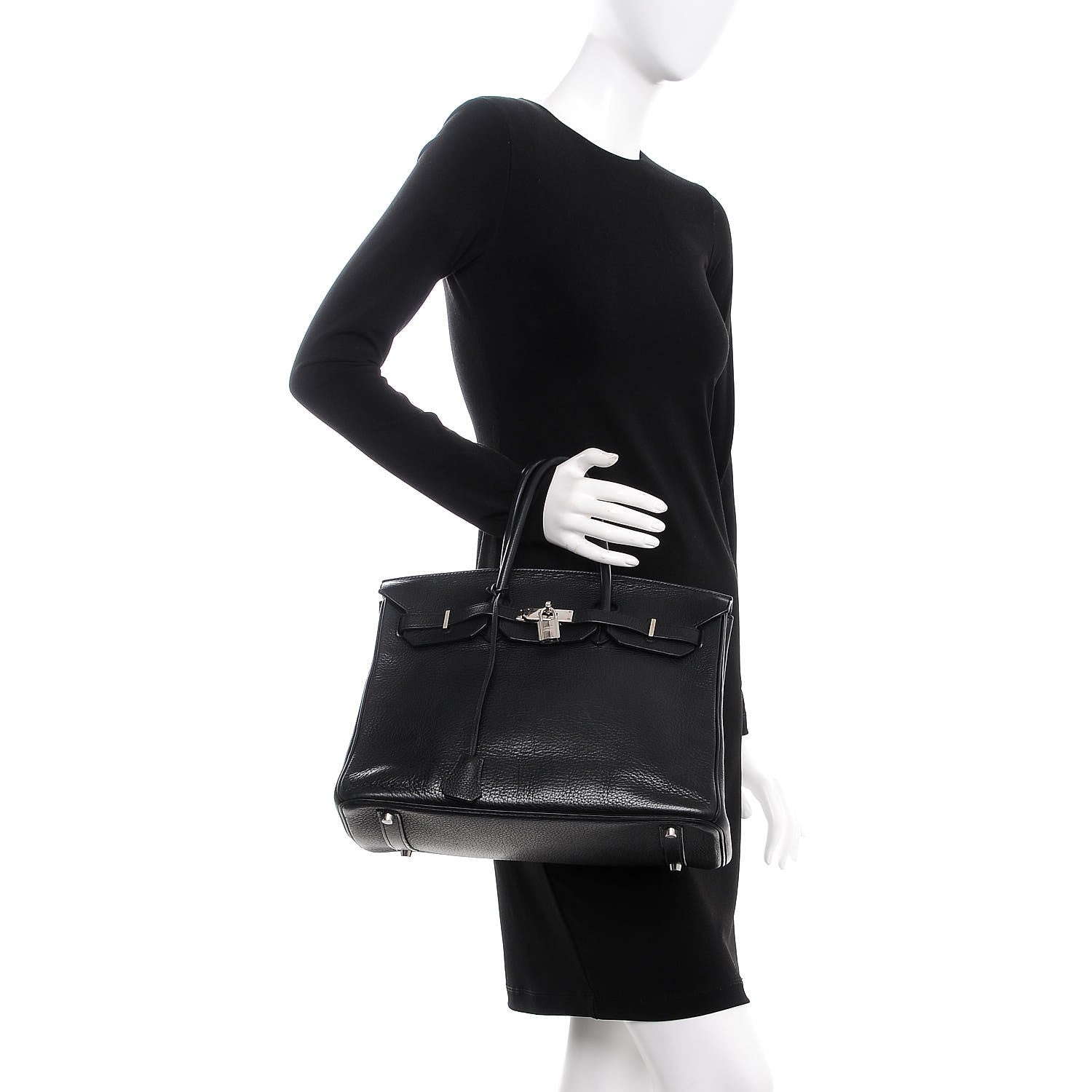Hermes Taurillon Clemence Birkin 35 Black 2 of 44
