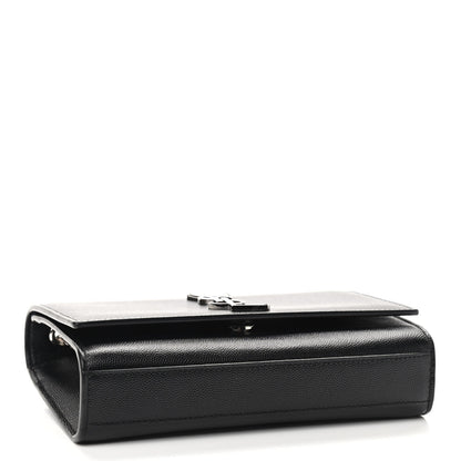 Saint Laurent Grain De Poudre Small Monogram Kate Satchel Black 4 of 9