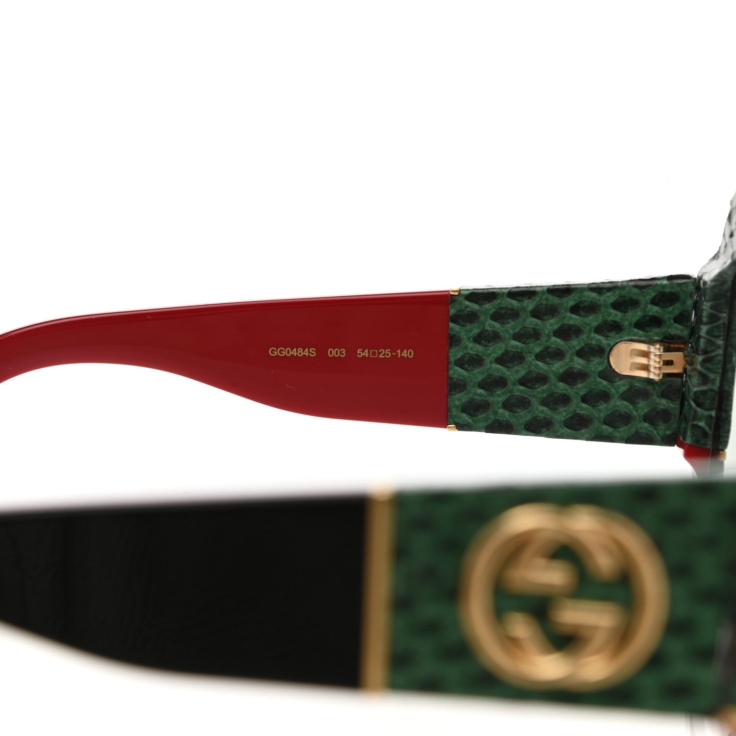 Gucci Snakeskin Acetate Square Sunglasses GG0484S Multicolor 6 of 8