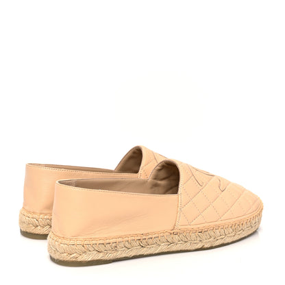 Chanel Lambskin Quilted CC Espadrilles 40 Beige 4 of 8