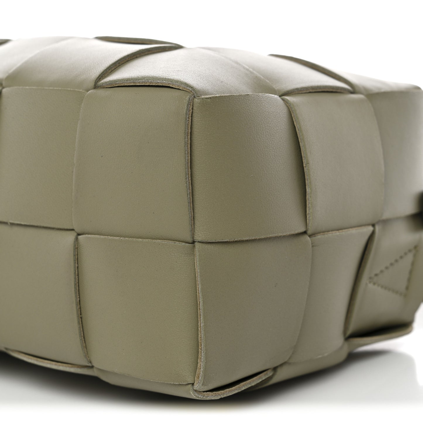 Lambskin Maxi Intrecciato Brick Cassette Bag Travertine