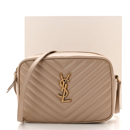 Saint Laurent Calfskin Matelasse Monogram Lou Camera Bag Dark Beige 13 of 13