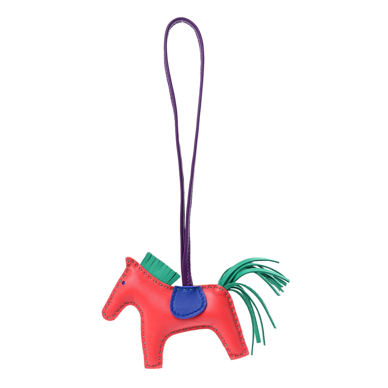 Hermes Milo Lambskin Grigri Rodeo Horse Bag Charm PM Multicolor 1 of 4