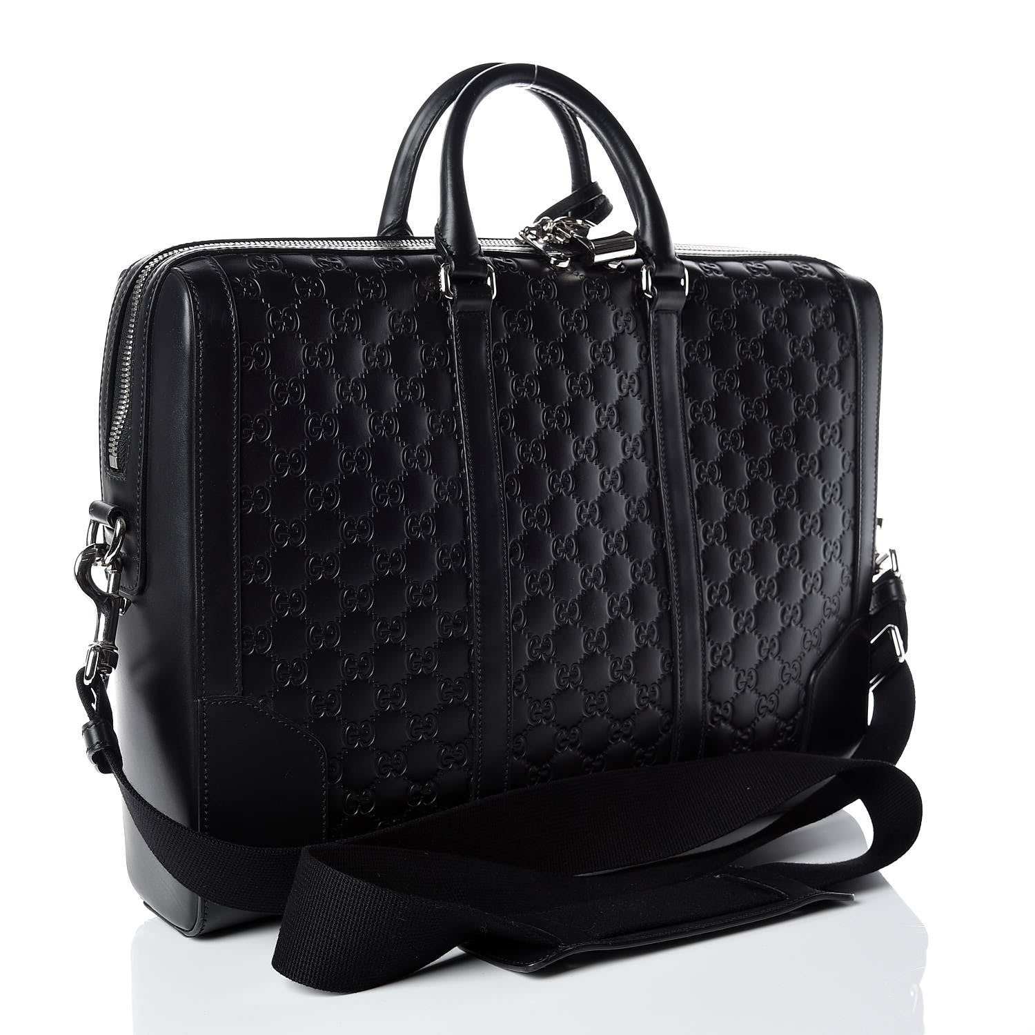 Gucci Guccissima Signature Eden Briefcase Black 3 of 14