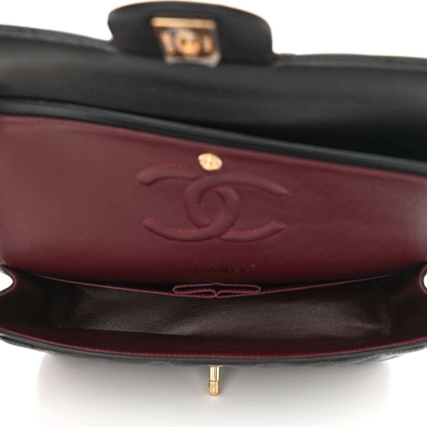 Chanel Lambskin Quilted Medium Double Flap Black 5 of 12