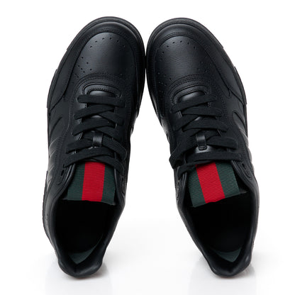 Gucci Sparrow Calfskin Mens Re-Web Sneakers 8.5 Black 2 of 10