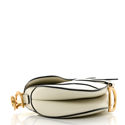 Christian Dior Grained Calfskin Saddle Bag White 4 of 10