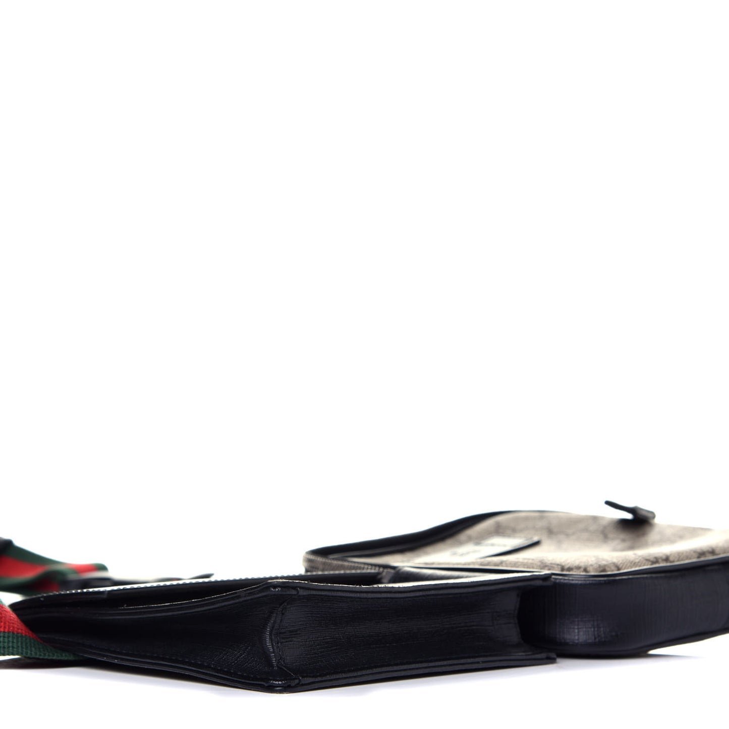 GG Supreme Monogram Web Belt Bag Black