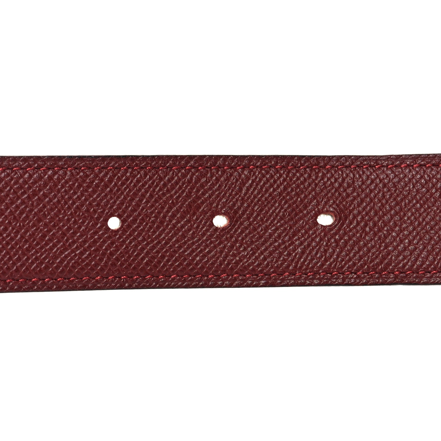 Hermes Epsom 32mm Guilloche H Belt 100 Rouge H Gold 4 of 5