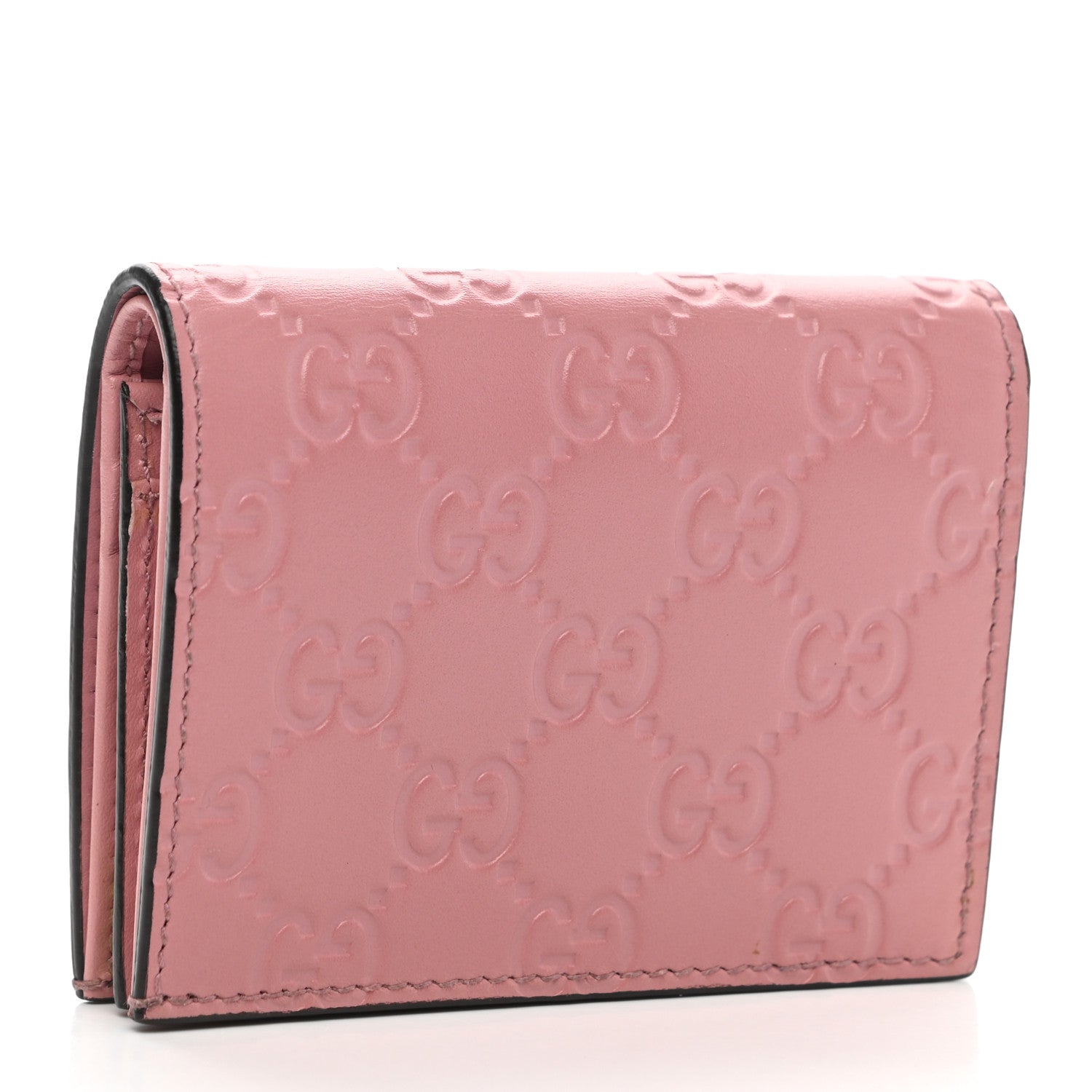 Gucci Guccissima Cherries Card Case Wallet Pink 3 of 8