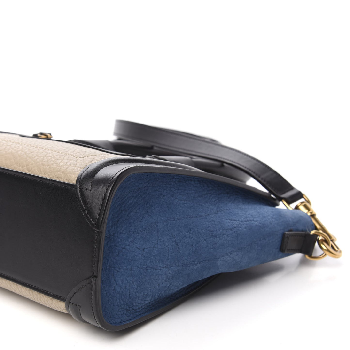 Bullhide Calfskin Nubuck Nano Tri-Color Luggage Light Taupe