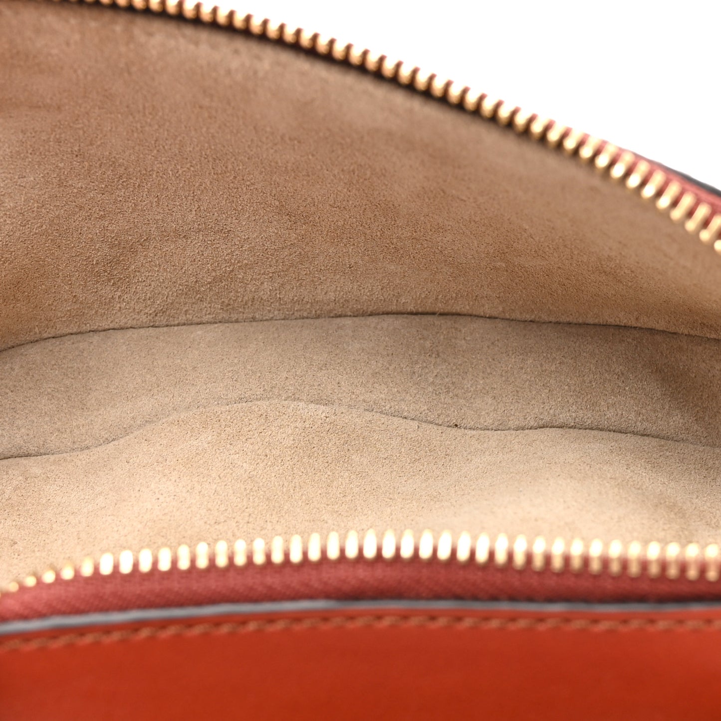 Shiny Calfskin Mini Vanity C Bag Sepia Brown
