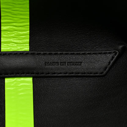 Burberry Canvas Mega Check The Giant Reversible Tote Black Neon Yellow 9 of 16