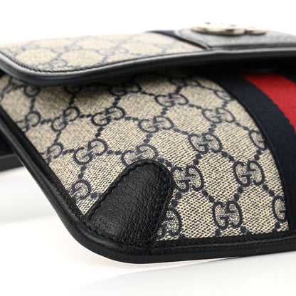 Gucci GG Supreme Monogram Web Small Ophidia Belt Bag 100 40 Beige Navy 9 of 12