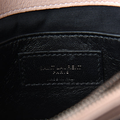 Saint Laurent Sheepskin Matelasse Chevron Monogram Medium College Bag Rose Poudre 6 of 10