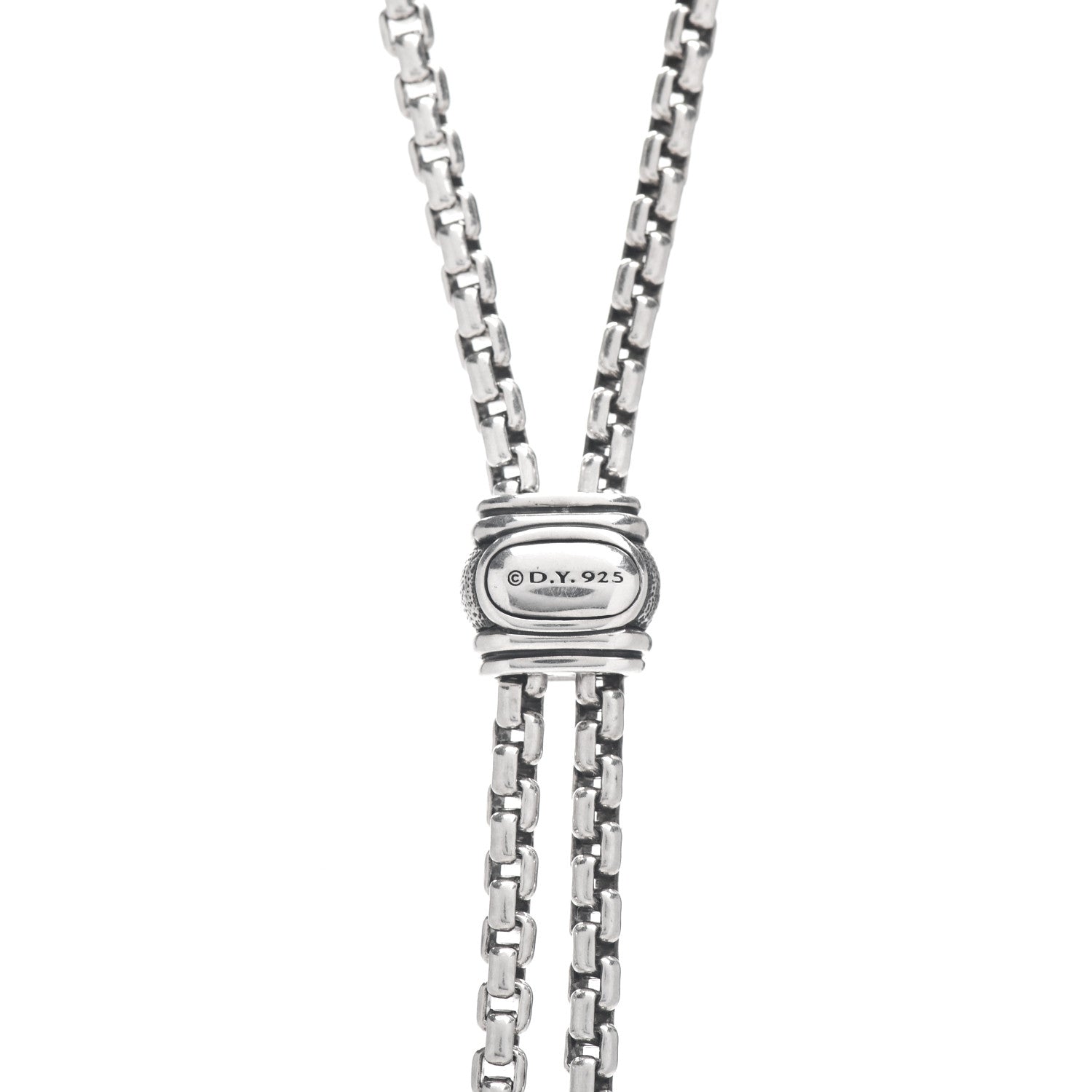 David Yurman Sterling Silver Diamond Renaissance Tassel Necklace 4 of 5