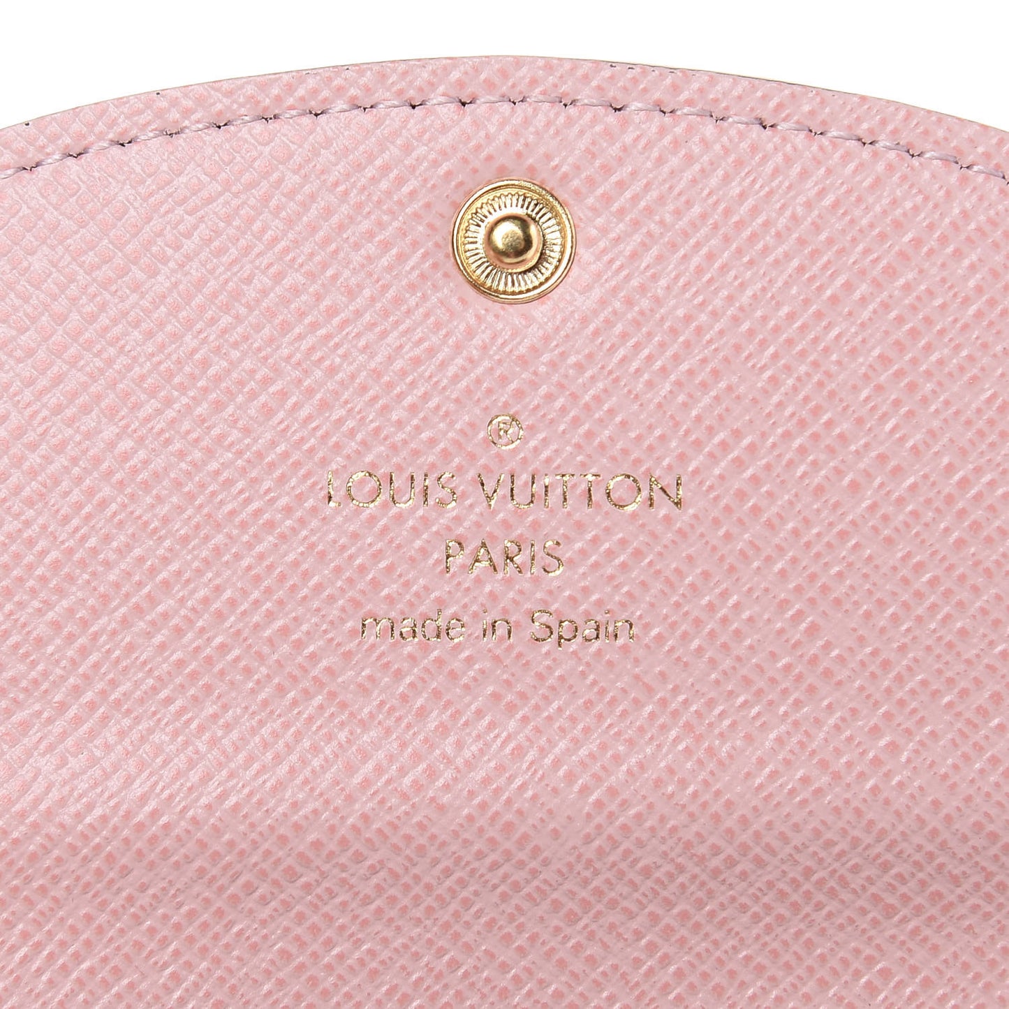 Damier Ebene Rosalie Coin Purse Rose Ballerine