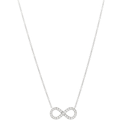 Tiffany Platinum Diamond Infinity Pendant Necklace 1 of 4
