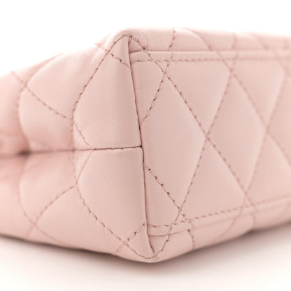 Chanel Shiny Aged Calfskin Quilted Nano Kelly Shopper Light Pink 9 of 11