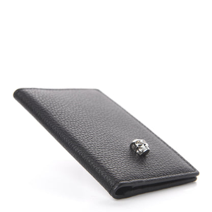 Alexander McQueen Grained Calfskin Skull Card Holder Black 3 of 5