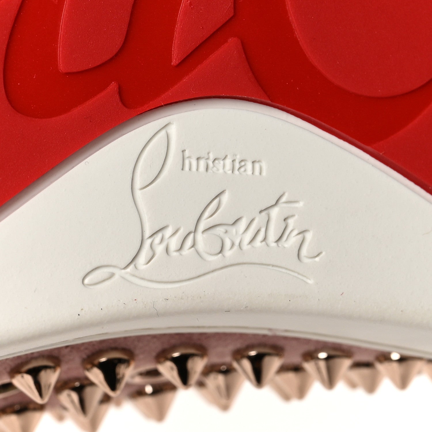 Christian Louboutin Veau Velours Womens Colorblock Louis Spikes Flat Sneakers 38.5 Multicolor 8 of 8