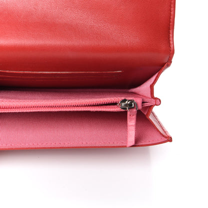 Chanel Lambskin Quilted Small Flap Wallet Red 5 of 9
