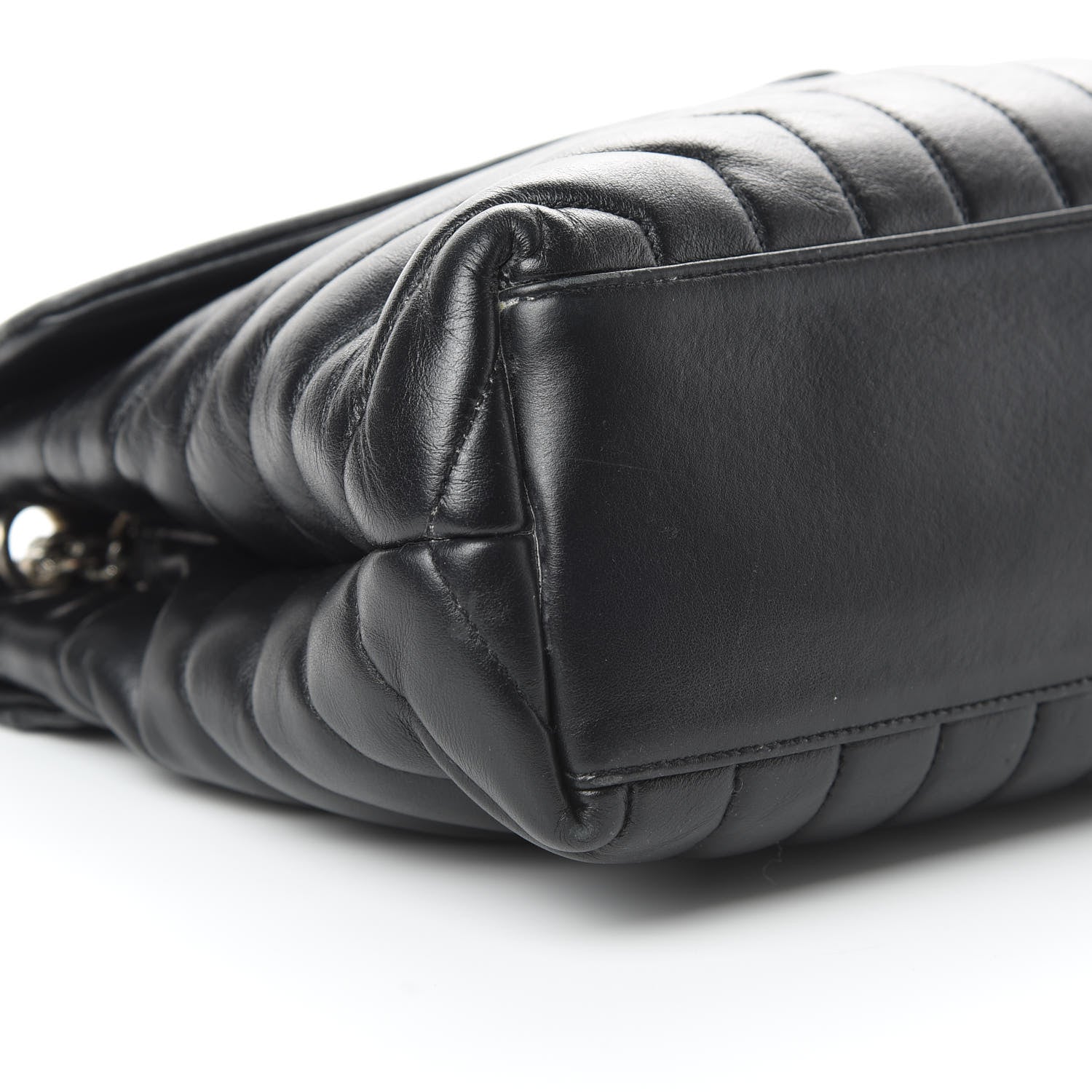 Saint Laurent Calfskin Y Quilted Monogram Medium Loulou Chain Satchel Black 10 of 17