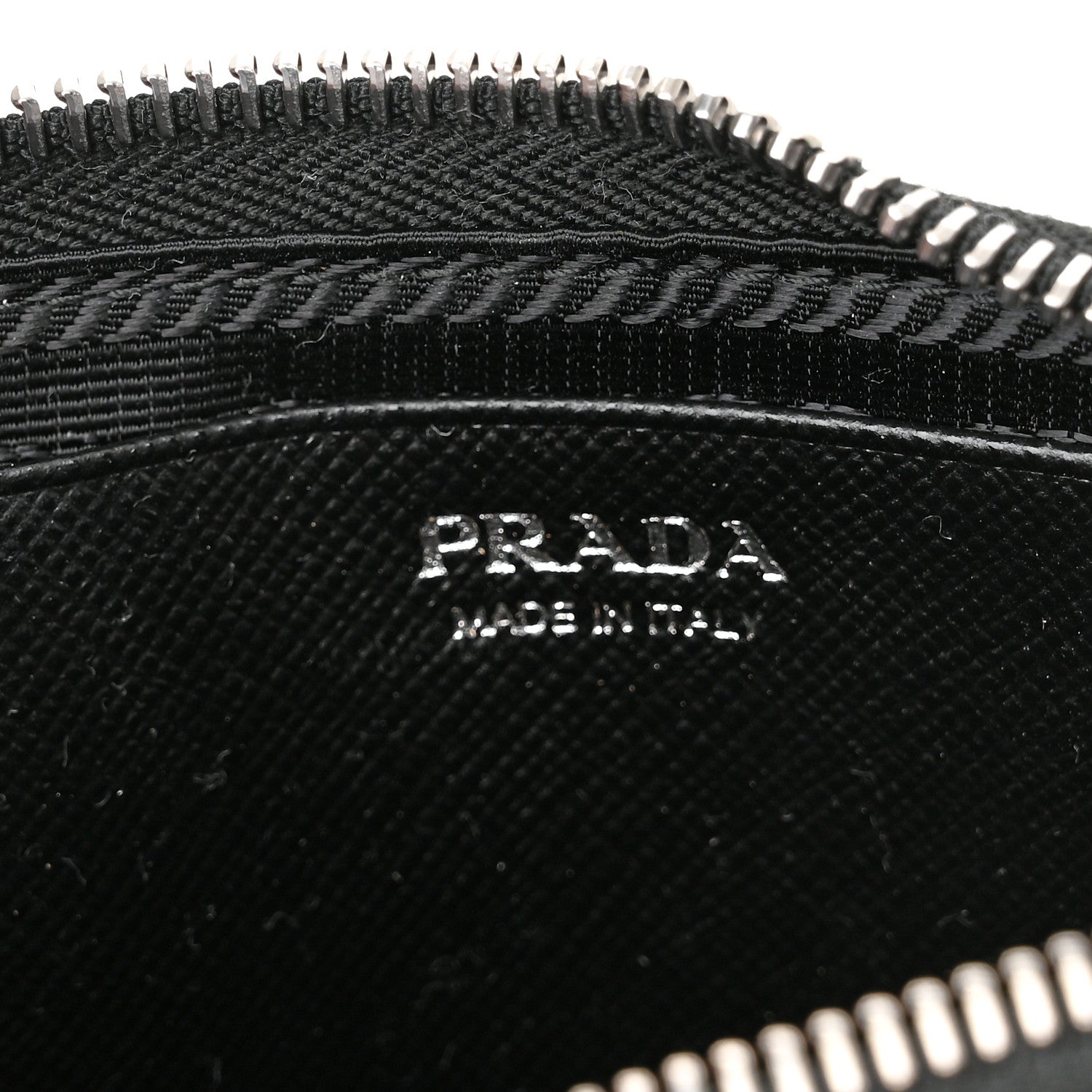 Prada Saffiano Mini Triangle Crossbody Pouch Black 6 of 10