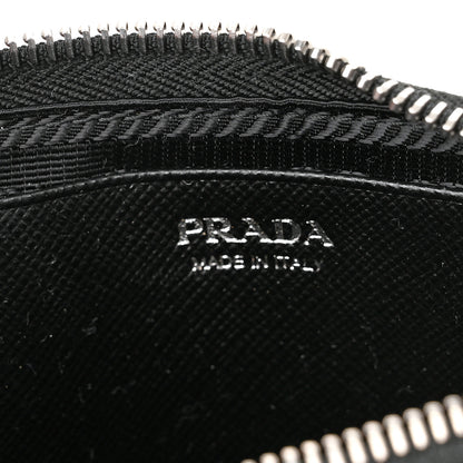 Prada Saffiano Mini Triangle Crossbody Pouch Black 6 of 10